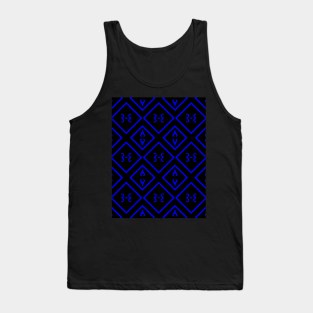 Electric Blue Pattern Tank Top